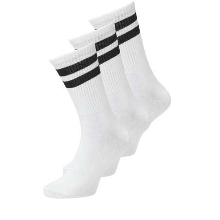 X3 Paires de Chaussettes Blanc/Noir Jack & Jones Tennis Socks 3