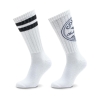 2x Paires de Chaussettes Blanches/Noires Homme Converse S7014119