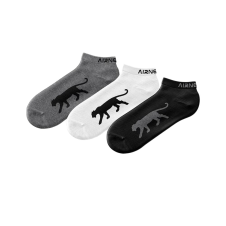 X3 Paires de chaussettes Blanc/Noir/Gris Homme Airness 1/214/96