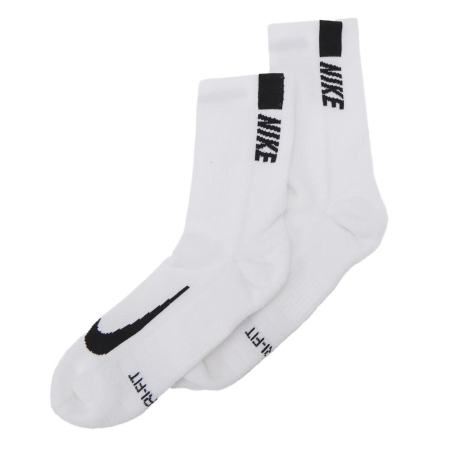 Lot de deux paires de Chaussettes Blanches/Noires Homme Nike Mltplier
