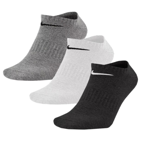 3x Paires de Chaussettes Noir/Gris/Blanc Homme Nike Everyday
