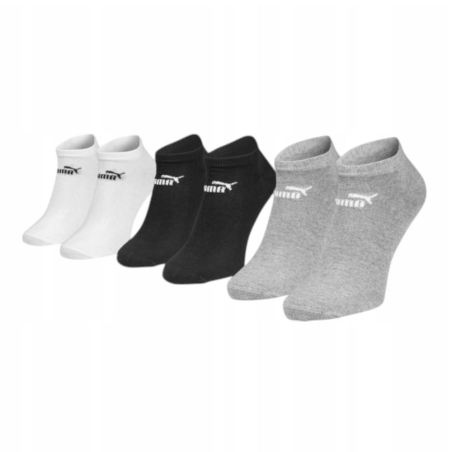 X3 Paires de Chaussettes Gris/Noir/Blanc Homme Puma Elements Plain
