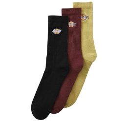 x3 Paires de Chaussettes Rouge/Jaune/Noire Homme Dickies Valley Grove