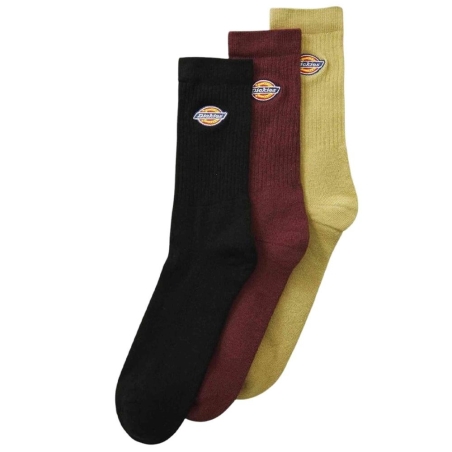 x3 Paires de Chaussettes Rouge/Jaune/Noire Homme Dickies Valley Grove