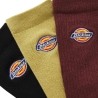 x3 Paires de Chaussettes Rouge/Jaune/Noire Homme Dickies Valley Grove