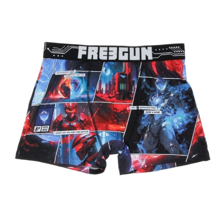 Boxer Noir/Bleu à Imprimés Homme Freegun FIG