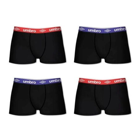 Lot De 4 Boxer Noir/Bleu/Rouge Homme Umbro CLASS4