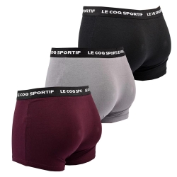 Lot de 3 Boxers Noir/Gris/Bordeaux Homme Le Coq Sportif Boxer