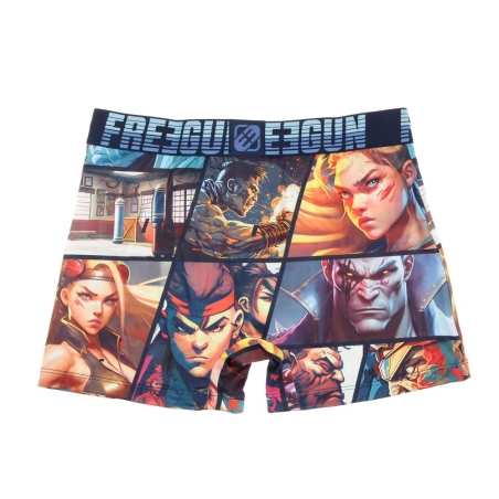 Boxer Marine/Bleu à Imprimés Homme Freegun WAR