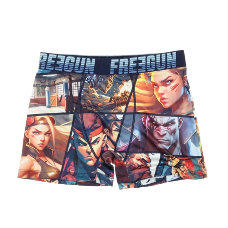 Boxer Marine/Bleu à Imprimés Homme Freegun WAR