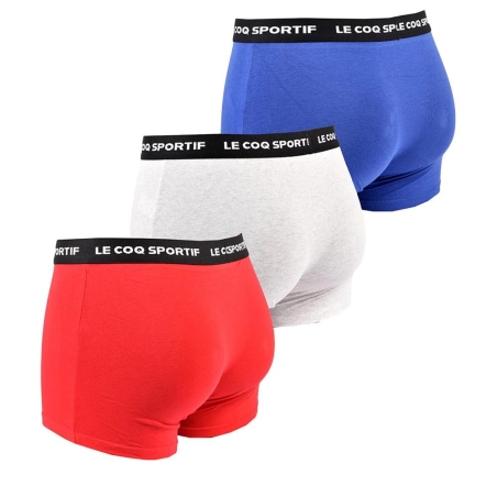 Lot de 3 Boxers Rouge/Gris/Bleu Homme Le Coq Sportif Boxer