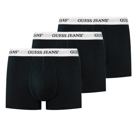 X3 Boxers Noir/Blanc Homme Guess Trunk