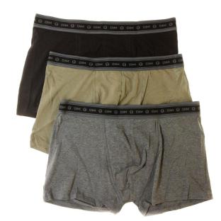 Lot de 3 Boxers Vert/Gris/Noir Homme Dim D6596