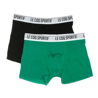 x2 Boxers Vert/Noir Homme Le Coq Sportif Camuset sport