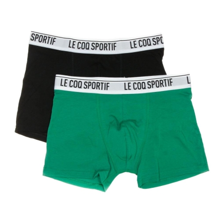 x2 Boxers Vert/Noir Homme Le Coq Sportif Camuset sport
