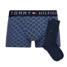 Coffret Boxer + Chaussettes Bleu Homme Tommy Hilfiger Trunk