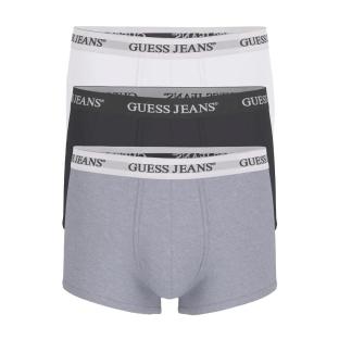 X3 Boxers Noir/Blanc/Gris Homme Guess Trunk