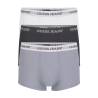 X3 Boxers Noir/Blanc/Gris Homme Guess Trunk