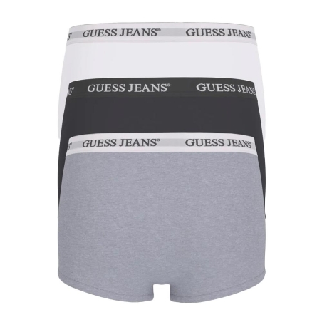X3 Boxers Noir/Blanc/Gris Homme Guess Trunk