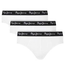 x3 Slips Blanc/Noir Homme Pepe Jeans PMU