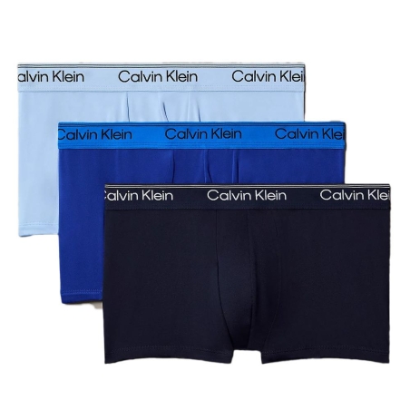 X3 Boxers Noir/Bleu Homme Calvin Klein Jeans Boxer Low Rise Trunk
