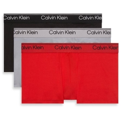 X3 Boxers Noir/Rouge Homme Calvin Klein Jeans Low Rise Trunk
