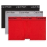 X3 Boxers Noir/Rouge Homme Calvin Klein Jeans Low Rise Trunk