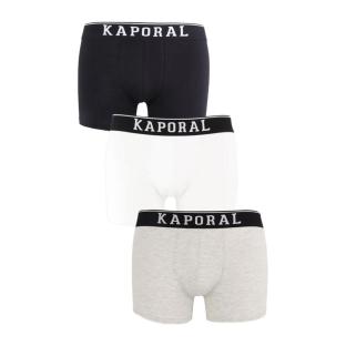 Lot x3 Boxers Noir/Blanc/Gris homme Kaporal QUADMH