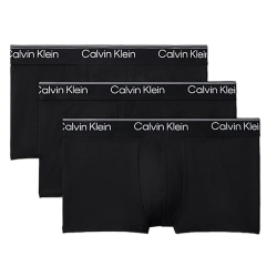 X3 Boxers Noir/Blanc Homme Calvin Klein Jeans Low Rise Trunk
