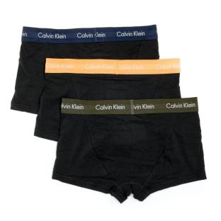 x3 Boxers Noirs Homme Calvin Klein Low Rise Trunk