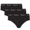x3 Slips Noir Homme Pepe Jeans PMU