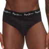x3 Slips Noir Homme Pepe Jeans PMU