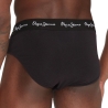 x3 Slips Noir Homme Pepe Jeans PMU