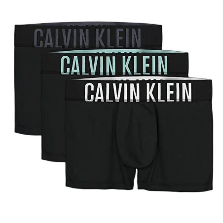 X3 Boxers Noir/Bleu Homme Calvin Klein Jeans Trunk 3