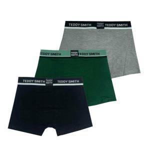 Lot de 3 Boxers Noir/Vert/Gris Homme Teddy Smith 1TS/52/9