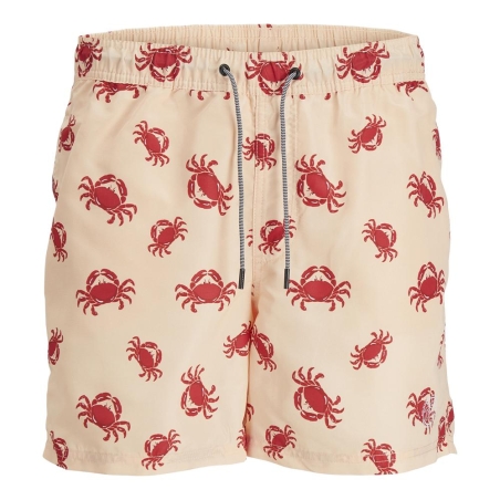 Short de bain Orange à Motifs Homme Jack & Jones 12253230