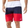 Short de bain Marine/Blanc/Rouge Homme Fila Swim