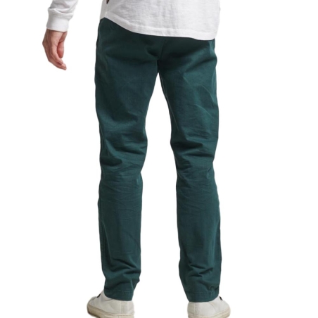 Pantalon Chino Vert Foncé Homme Superdry Officers