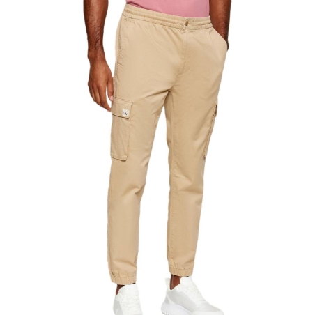 Pantalon Cargo Beige Homme Calvin Klein Jeans Skinny Comfort Cotto