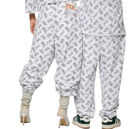 Pantalon Blanc/Noir Mixte Kaporal Vogg