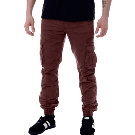 Pantalon Cargo Bordeaux Homme Paname Brothers Carlos