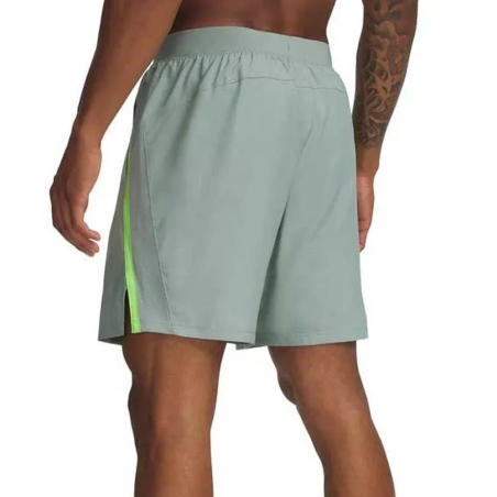 Short de Sport Vert Homme Under Armour Launch 7