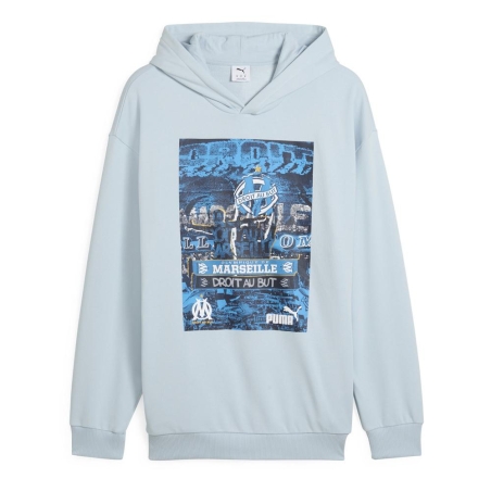 OM Sweat à Capuche Bleu Homme Puma Ftblnrgy+