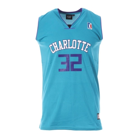 Charlotte 32 Maillot de basket Bleu Homme Sport Zone