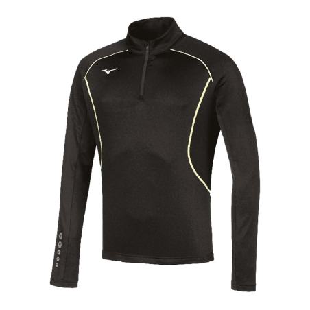 Sweat Noir/Vert Homme Mizuno Team Premium Warmer