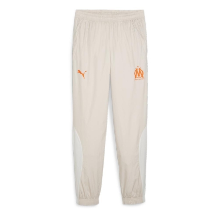 OM Pantalon d'entraînement Beige Homme Puma Prematch Woven