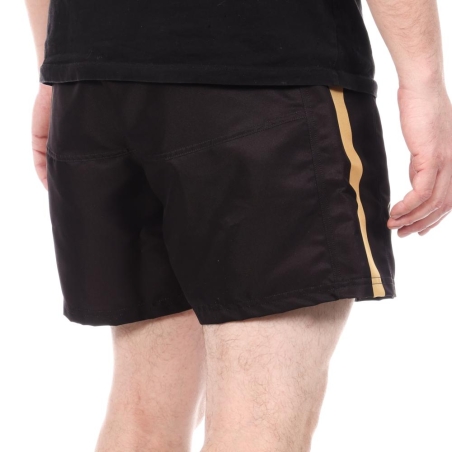 Montpellier Short de Rugby Noir/Doré Homme Le Coq Sportif Mhr