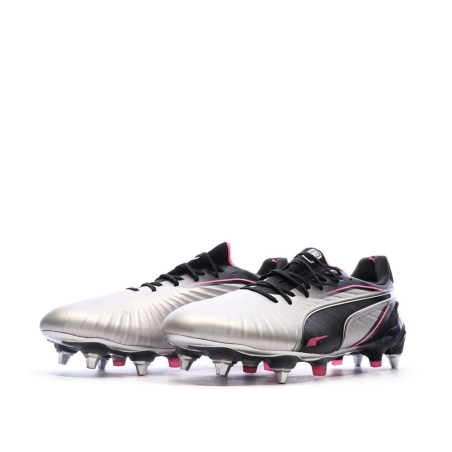 Chaussures de Foot Gris/Noir Homme Puma King Ultimate MxSG