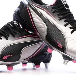 Chaussures de Foot Gris/Noir Homme Puma King Ultimate MxSG