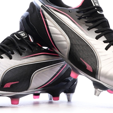 Chaussures de Foot Gris/Noir Homme Puma King Ultimate MxSG